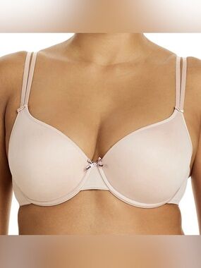$80 Chantelle 40D Basic Invisible Smooth Custom Fit Bra 1241 NWT Rose Nude